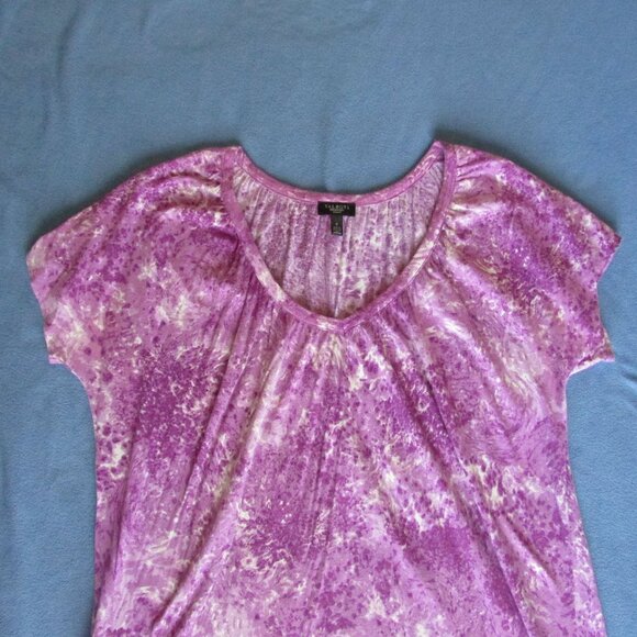 Talbots Purple Design Shirt, Size X - Picture 4 of 8